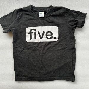 5 Year Old Birthday Tee